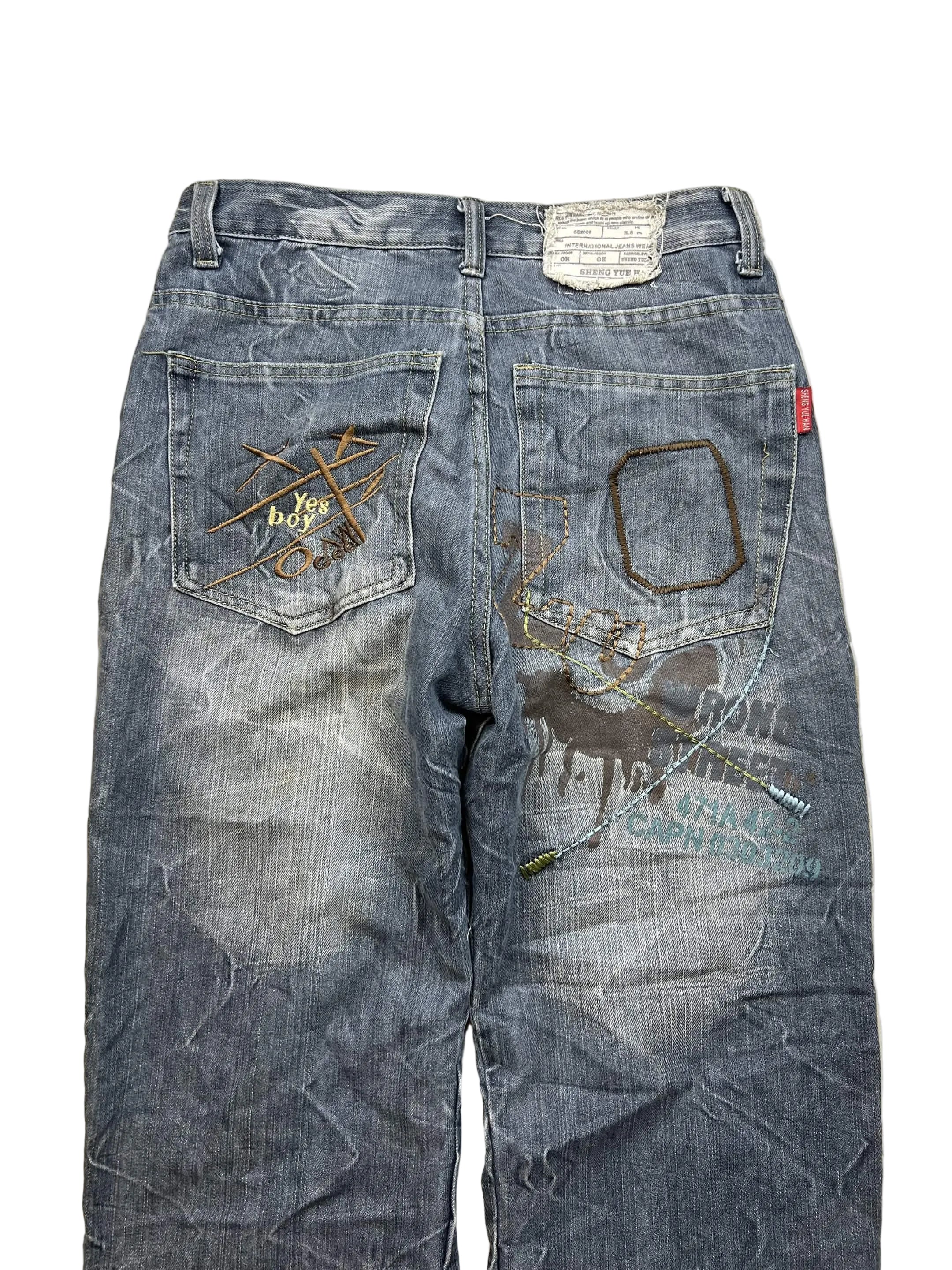 Japan Style Big Print Jeans